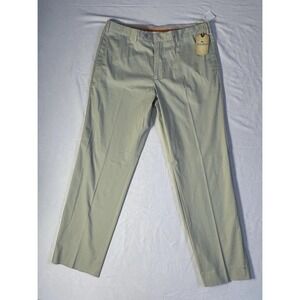 NWT Tommy Bahama De Laguna Khaki Pants Size 38x32 Flat Front Cotton Stretch